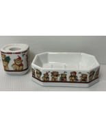 Bathroom Set Holiday Bears Soap Dish Made In Japan Candle Holder Read Ch... - £7.49 GBP