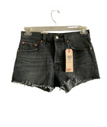 Levi&#39;s Premium Women&#39;s 501 Mid Rise Shorts Size 27 NEW WITH TAGS Black - £29.35 GBP