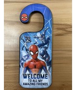 Marvel Spiderman Door Knob Hanger Wooden Sign - $9.95