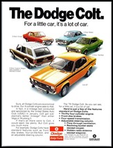 1974 Magazine Car Print Ad - DODGE, &quot;Colt&quot; GT, Coupe, Wagon, Sedan, Hard... - $9.89
