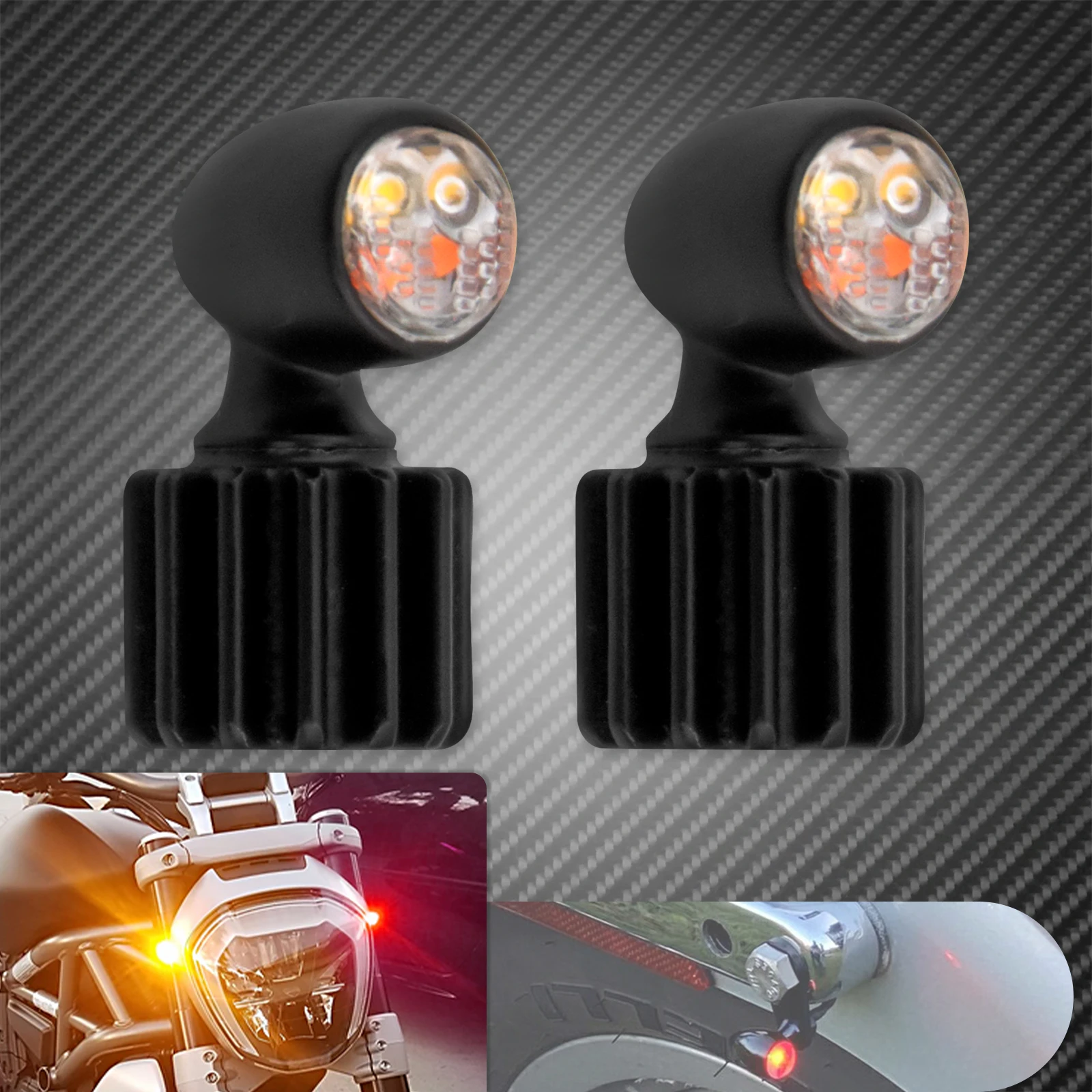 Universal Motorcycle Mini LED Turn Signal ke Light Running Lamp  Harley ter XL 1 - £416.65 GBP