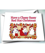 24 Red Hat HOLIDAY (CHRISTMAS) cards w/ envelopes FOR RED HAT LADIES OF ... - $670.15 MXN