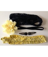 Bohemian Black &amp; Yellow Headbands Rhinestone Barrette Clips Women&#39;s Hair... - $8.99