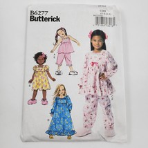 Butterick Sewing Pattern B6277 Uncut Childrens Girls Top Dress Gown Pants Sz 2-5 - £5.44 GBP