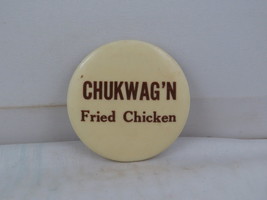 Vintage Fast Food Pin - Chukwag&#39;n Fried Chicken - Celluloid Pin  - £12.02 GBP
