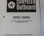 1982 Chrysler Fuoribordo 9.9 15 HP 250 Marinaio Servizio Shop Manuale Ob... - $24.98
