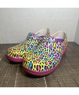 Lisa Frank Women’s Crocs Neria Pro II Clogs Pink Multi Cheetah Print Size 9 - $69.99