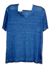 120% Lino Blue Italy Design 100% Linen Men&#39;s T- Shirt Shirt Size 4XL - £80.97 GBP
