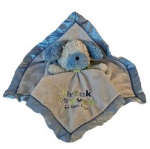 Carters Child Of Mine Baby Puppy Dog Lovey Security Blanket With Rattle Blue - $24.23
