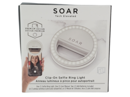 Soar Clip On Ring Selfie Light With Batteries Cell Phone Selfie Light NEW - $11.05