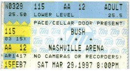 Bush Ticket Stub March 29 1997 Nashville Tennessee Vtg - £19.45 GBP
