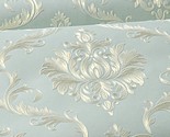 Peel And Stick Victorian Damask Embossed Wallpaper For Bedroom, 53Cmx5M). - $43.92