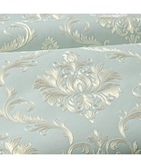 Peel And Stick Victorian Damask Embossed Wallpaper For Bedroom, 53Cmx5M). - £34.41 GBP