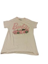 Large Barbie T-shirt for Women Spelled Pink On White Size Small - £6.59 GBP