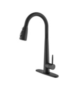 Matte Black Kitchen Faucet: Pull-Down Sprayer - $153.16 CAD