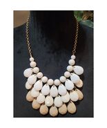 Womens Statement Layered Teardrop Bib Necklace With Gold Chain And Lobst... - $34.65