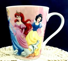 Disney 6 Princesses pink Porcelain 10 Oz mug - $9.85