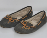 Lucky Brand Womens Moccasin Slippers Size 8 Gray Suede Loafers Abelle 3 ... - $24.99