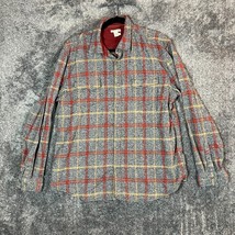 Carbon 2 Cobalt Flannel Shirt Mens Large Multicolor Plaid Cozy Soft Comfort - $12.09