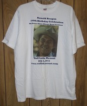 Ronald Reagan T Shirt 100th Birthday Vail Lake Resort Vintage 2011 Size ... - £51.96 GBP