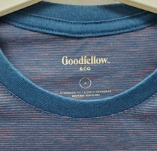 Goodfellow &Co. Standard Fit Small Pocket T-Shirt Blue/Pink Stripes image 4