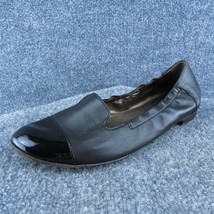AGL  Women Ballet Shoes Black Leather Slip On Size 38.5 Medium - $49.49