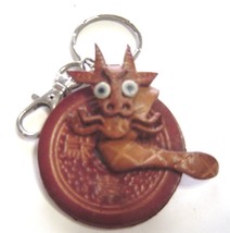  Brown Leather Chinese New Year Dragon Keychain  - £13.42 GBP