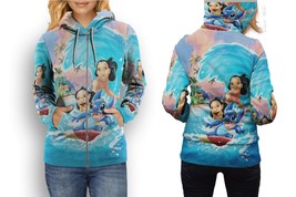 Disney Lilo &amp; Stitch  Womens Graphic Zipper Hooded Hoodie - £27.94 GBP+