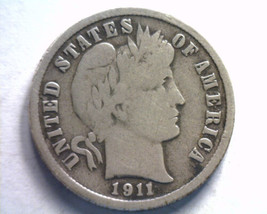 1911-D BARBER DIME VERY GOOD VG NICE ORIGINAL COIN FROM BOBS COINS FAST ... - £5.46 GBP
