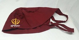 Sikh Punjabi Turban Patka Pathka Singh Khanda Bandana Head Wrap Maroon C... - $148.75 MXN