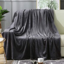 (Graphite, 50&quot; X 60&quot;) Beautex Fleece Throw Blanket For Couch Sofa Or Bed Throw - £20.71 GBP