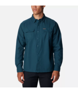 Columbia Sz XL Mens PFG Tamiami UPF 40 Long Sleeve Shirt Chest Pockets Blue - $286.21 MXN