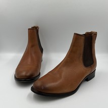 FRYE Women&#39;s Carly Chelsea Leather Boots Cognac sz 9 - $124.99