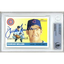 Damian Miller Chicago Cubs Auto 2004 Topps Heritage Baseball BAS Autograph Slab - £54.84 GBP