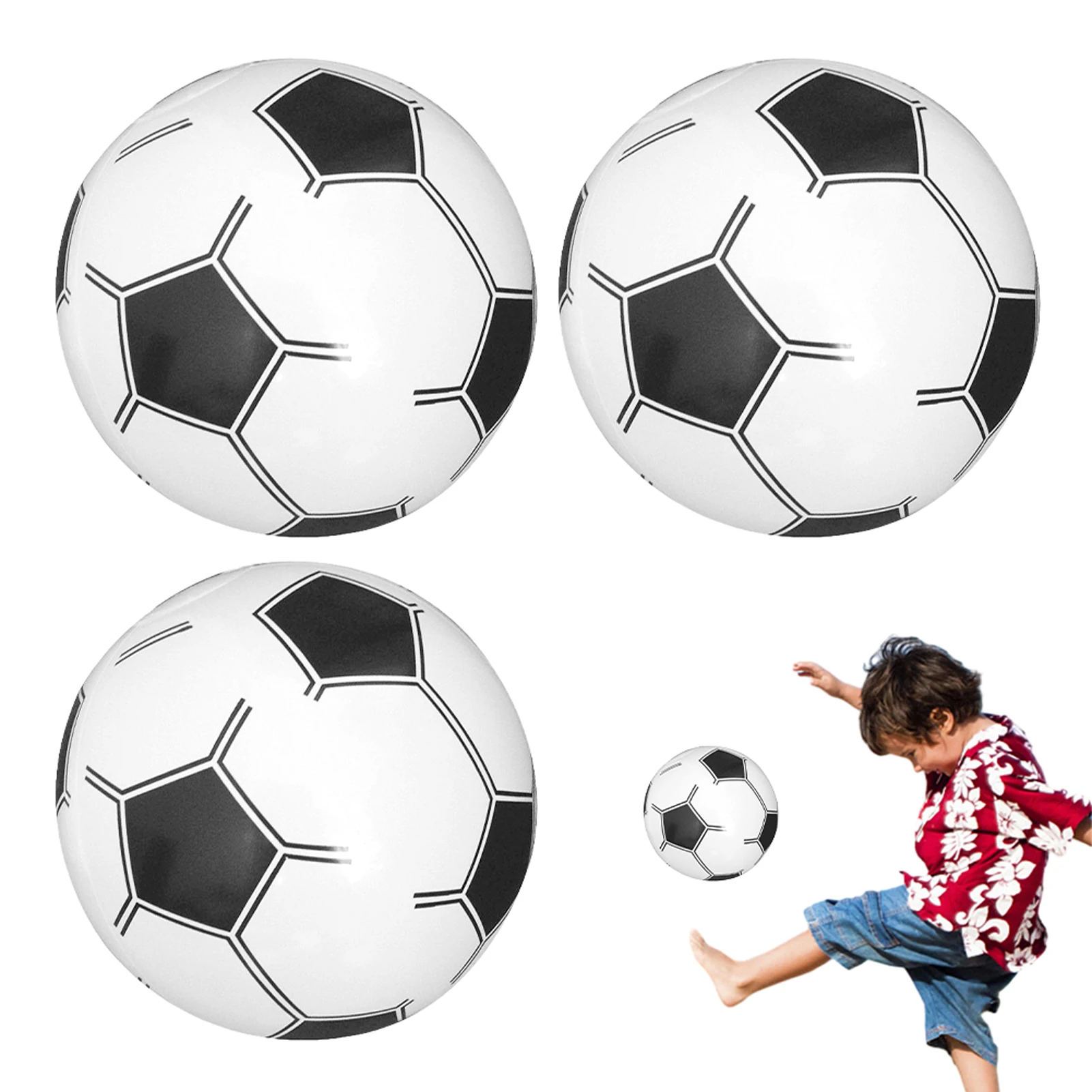 3pcs Soccer Football Summer Sports Game Swimming Pool Gift Inflatable Beach Ball - £12.86 GBP