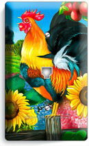 Coutry Farm French Rooster Sunflowers Phone Telephone Plate Covers Kitchen Decor - £9.49 GBP
