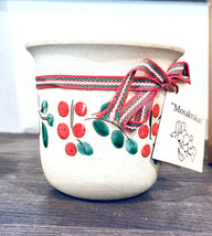 Beautiful Swedish Keramik Stoneware POTTERY Small Pot Planter Sweden Cherries - £22.00 GBP