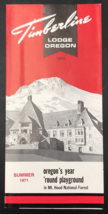 1971 Timberline Lodge Oregon Mt Hood National Forest Flyer Brochure Travel - £11.14 GBP