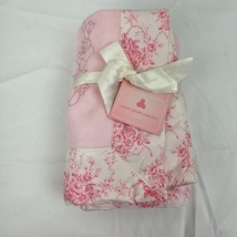 Rare Vintage Baby Gap Shabby Chic Country Garden Pink Toile Floral Blanket NEW - £79.12 GBP