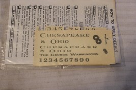 HO Scale Walthers, Chesapeake &amp; Ohio, Locomotive Decal Set #35-70 Gold - $15.00