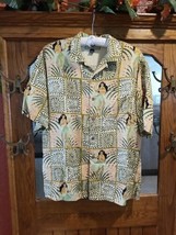 Tommy Bahama Relax Beach Hawaiian Shirt 100% Silk Hula Girls Polynesian Size M - £38.58 GBP