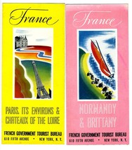 5 Brochures France 1939 New York World&#39;s Fair Paris Savoy Riviera Loire ... - $49.45