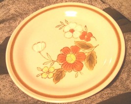 Vintage Stoneware Japan Trellis Blossom Mountain Wood Dessert Bread Plate Oven - £4.77 GBP