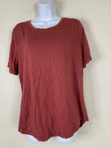 Matty M Womens Size L Red Knit T-shirt Short Sleeve - £7.66 GBP