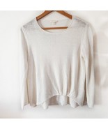 Eileen Fisher 100% Organic Linen Long Sleeve Tuck Hem Ivory Iff White Bl... - $47.86 CAD