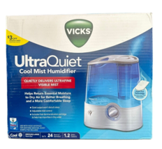 Vicks Ultrasonic Humidifier Cool Mist Humidifier Help Relieve Cold &amp; Flu Symptom - £39.10 GBP
