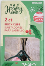 Holiday Living 2 Pack Christmas Lights Brick Clips 13821 Holds 25 LBS. - £7.11 GBP