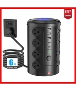 Durable 6FT Tower Power Strip with Overload Protection - 21 Devices Forward - $49.57 CAD