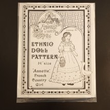 Ethnic Doll Craft Pattern Colleen&#39;s Cottage Annette French Country Girl 14&quot; VTG - £10.05 GBP