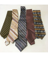 Mixed men&#39;s 5 piece neck tie lot bicycle tie striped tie - $19.75